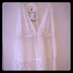 Long sheer cover up dress size med